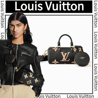 Louis Vuitton หลุยส์วิตตอง   PAPILLON BB กระเป๋าถือ two-in-one หนังลูกวัว/ลายเก่าไล่ระดับ/กระเป๋าสะพายไหล่เดียว/ผู้หญิง