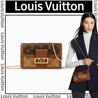 🎈หลุยส์ วิตตอง Louis Vuitton Daphne Collection/กระเป๋าโซ่/กระเป๋าสะพายไหล่/กระเป๋าสะพายข้าง/Classic Ladies