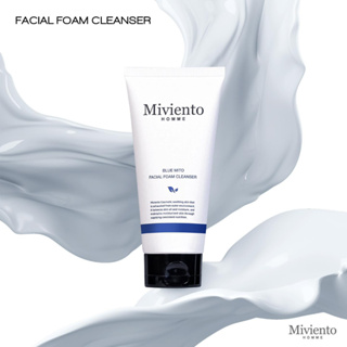 Miviento HOMME BLUE MITO Facial Foam Cleanser 150g โฟมล้างหน้าสำหรับผู้ชาย สูตรจัดการสิวพร้อมทั้งขจัดความมันบนใบหน้า