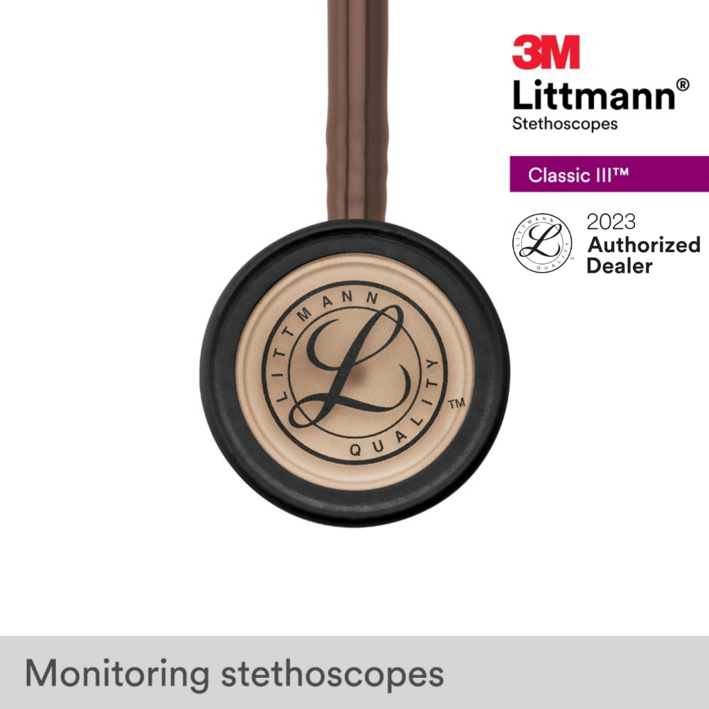 3m-littmann-classic-iii-27-inch-5809-chocolate-tube-copper-finish-chestpiece-stainless-stem-amp-eartubes