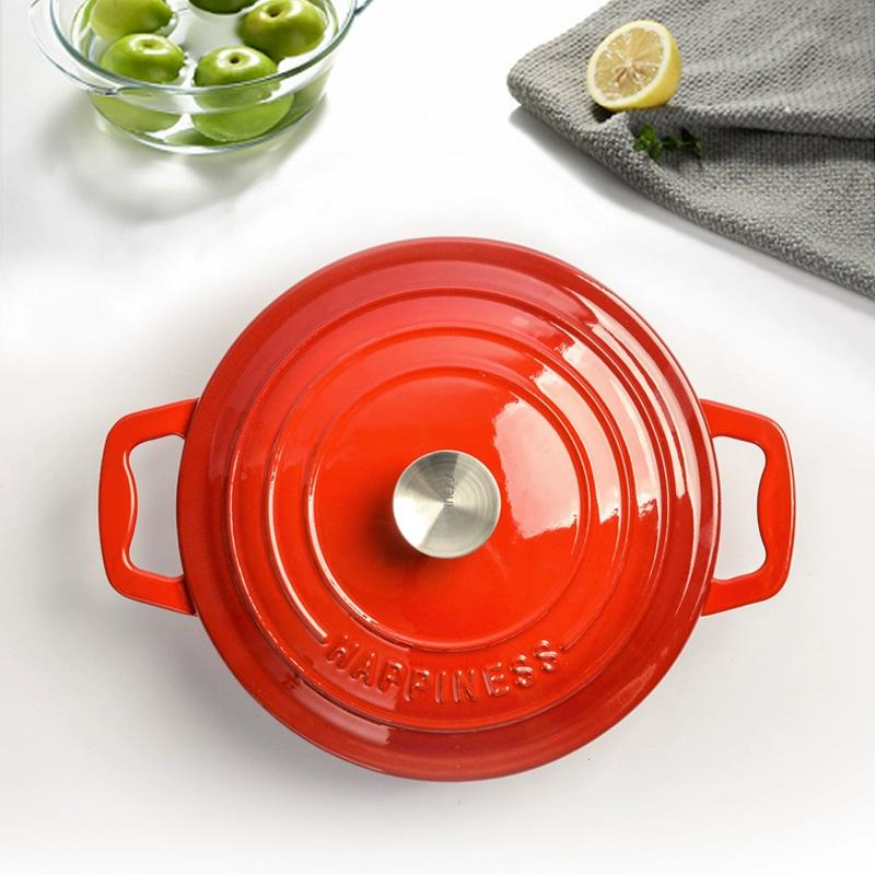 little-happiness-23cm-enamel-pot-cast-iron-pot-braised-and-baked-pot-household-multifunctional-stewed-pot-seafood-po