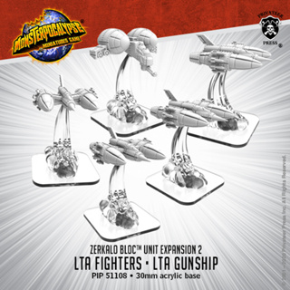 🔥มีของพร้อมส่ง🔥 Privateer Press Monsterpocalypse Zerkalo Bloc Unit: LTA Fighters and LTA Gunship PIP 51108 ประกอบทำสีเอง