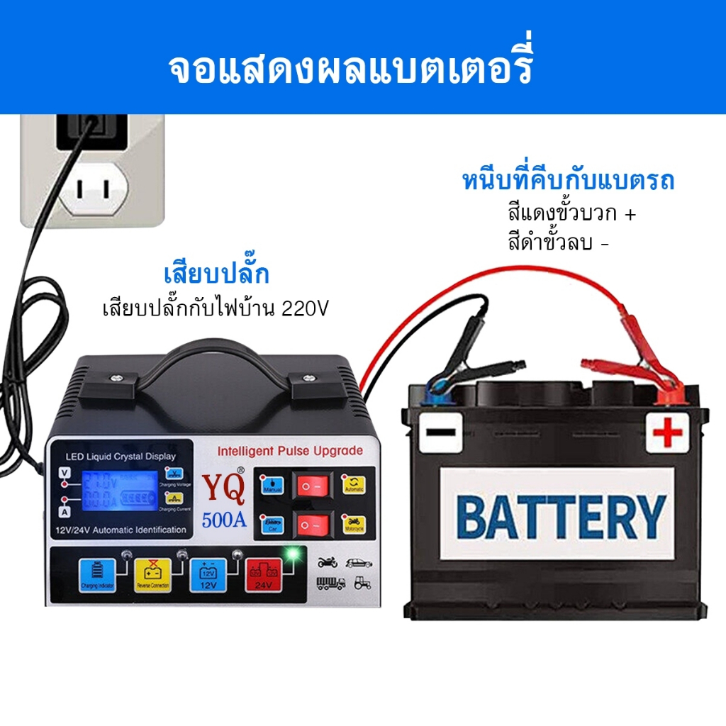 ใหม่ล่าสุด-เครื่องชาร์จแบตเตอรี่รถยนต์-เครื่องชาร์จ-24v-12v-ตัวชาร์จแบตเตอรี่-เครื่องชาร์จอัจฉริยะและซ่อมแบตเตอรี่รถยนต์