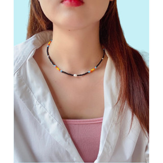 Choker - Fun : LOVELY BLACK - Handmade สร้อยคอแฟชั่น สร้อยคอลูกปัดหลากสี สร้อยคอแฟชั่น สร้อยคอน่ารักๆ สร้อยคอไปทะเล