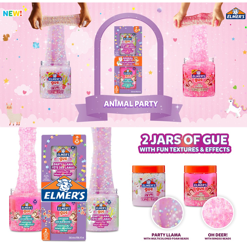 elmers-party-animals-glue-box-set-2-piece-8-oz-เอลเมอร์ส-แอนนิมอลกลู-แพ็ค-2-ชิ้น-8-ออนซ์-สี-pink-purple