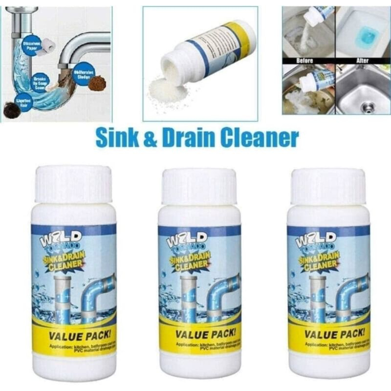 ผงสลายท่อตัน-wild-tornado-sink-drain-cleaner-ผงสลายละลายไขมันอุตตันในท่อน้ำ-ผงย่อยสลายไขมัน-แก้ท่อน้ำอุดตัน-ผงสลายท่อ