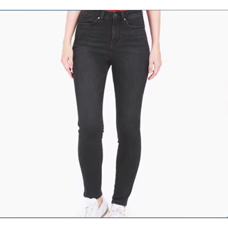 กางเกงยีนส์ผู้หญิง Wrangler เอวสูงสกินนี่ รุ่นJESS สีดำเฟด