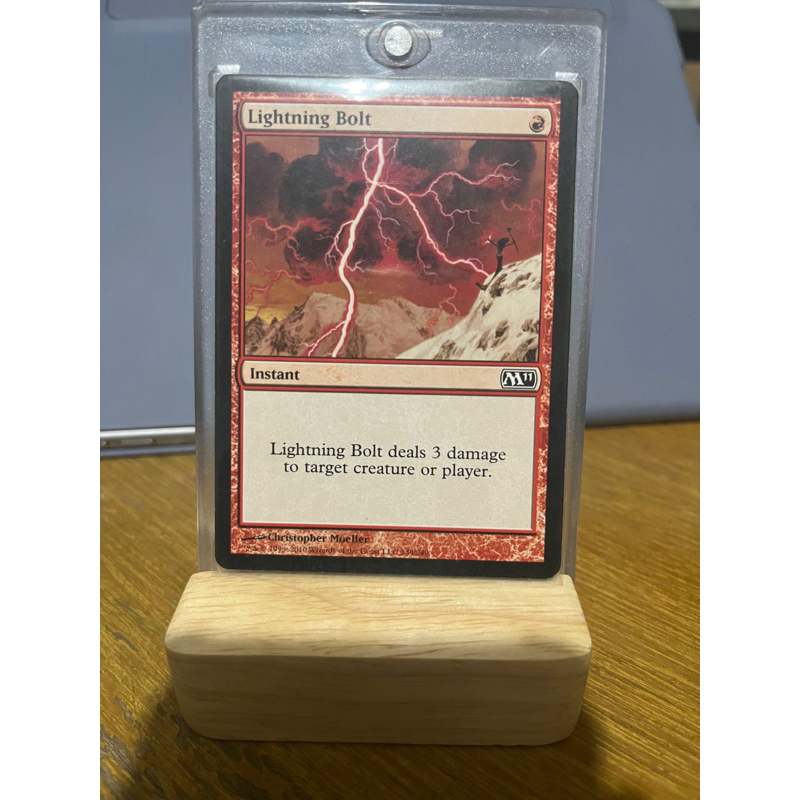 การ์ด MTG Lightning Bolt Red Magic the gathering EDH รุ่น M11 สภาพ Ex ...