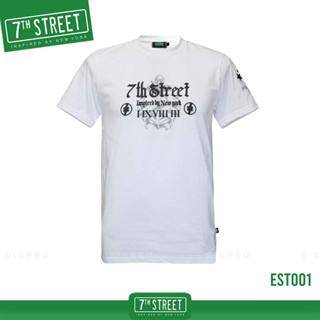 เสื้อยืด แนวสตรีท 7th Street รุ่น EST.1983 (ขาว) EST001 ของแท้