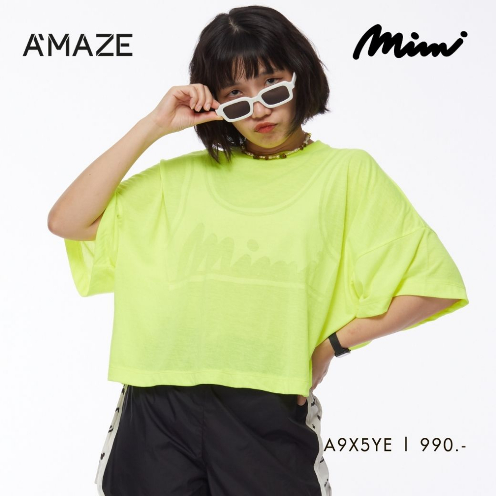 mimi-เสื้อครอป-แขนสั้น-สี-เหลือง-เขียว-a9x5ye