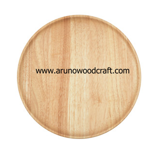 จานกลมไม้ยางพารา l Rubber Wood Round Plate