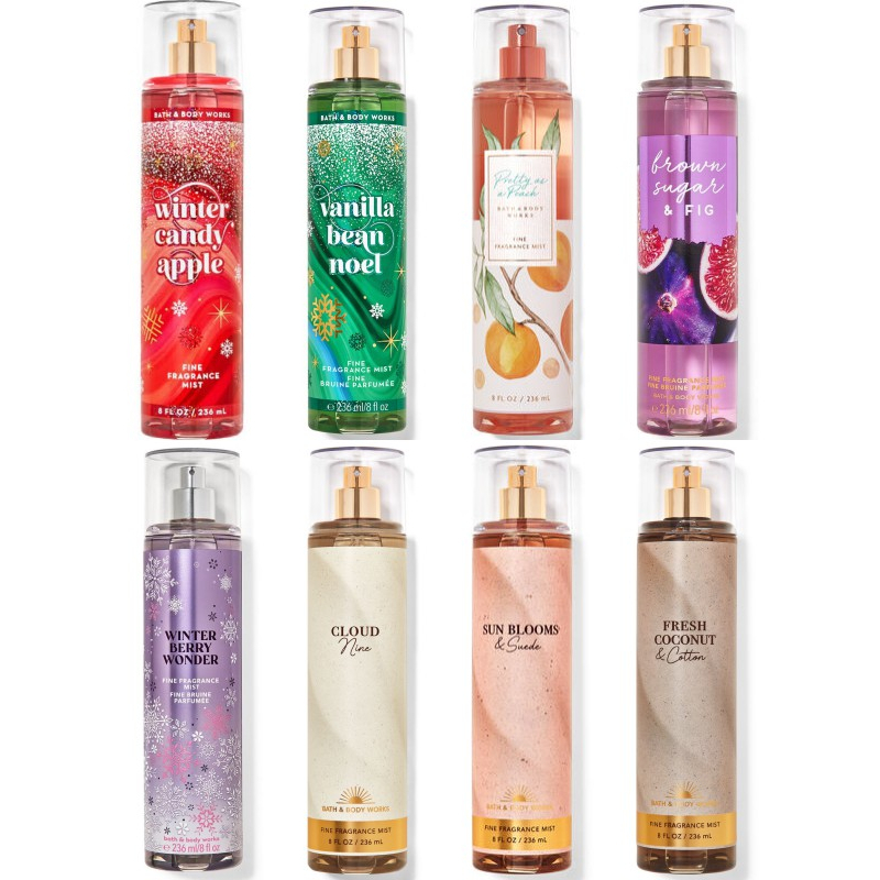 รูปภาพสินค้าแรกของSet2 Bath and Body Works Fine Fragrance Mist 236ml น้ำหอมBBW จากUSA พร้อมส่ง35กลิ่น