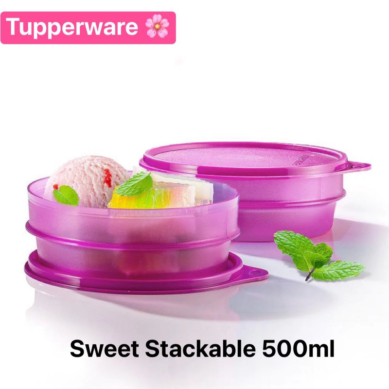กระปุก Tupperware รุ่น Sweet Stackable ขนาด 500ml | Shopee Thailand