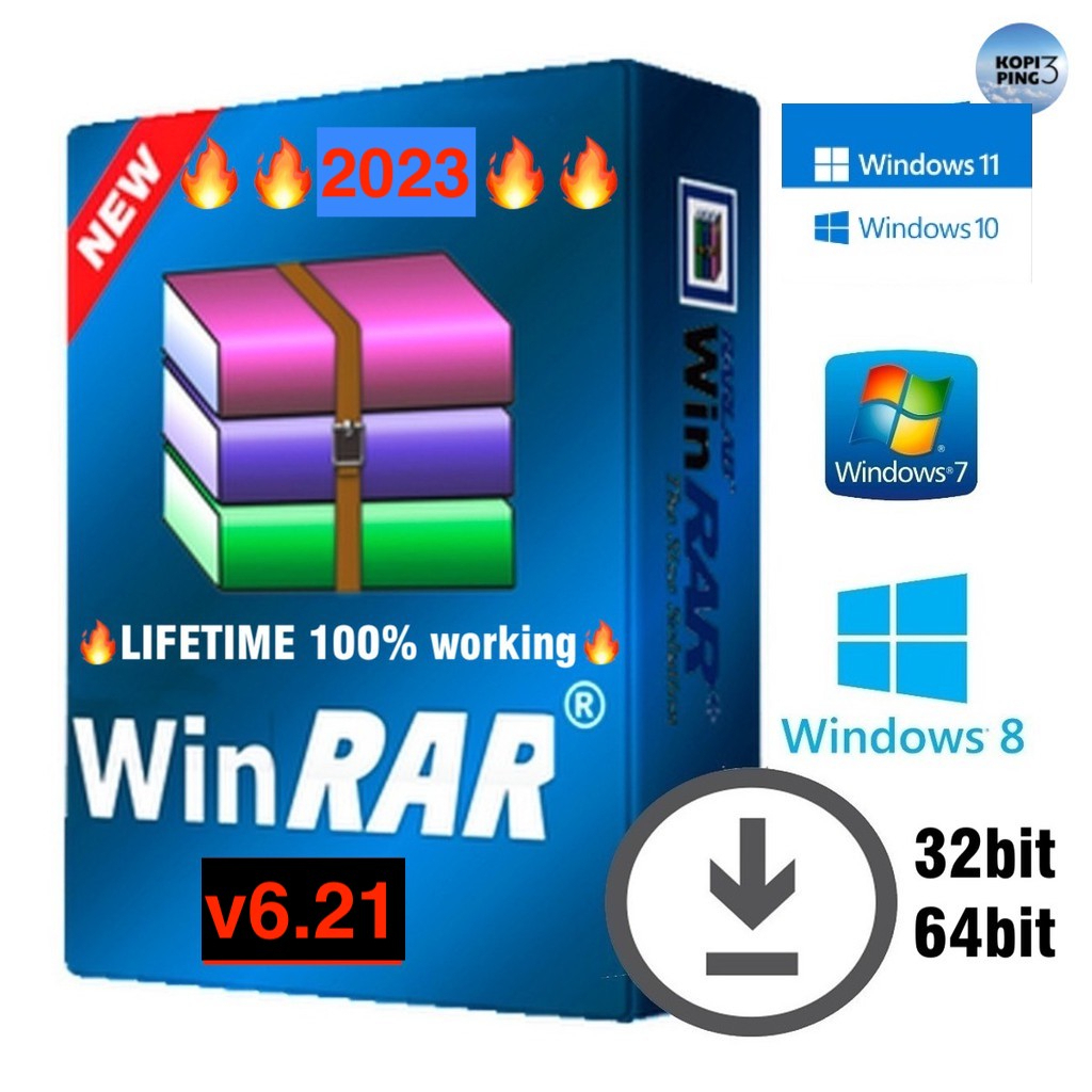 ภาพหน้าปกสินค้าWinRAR 6.21 Final (Full) บีบอัดไฟล์  คลายไฟล์ RAR, ZIP และไฟล์อื่นๆ ที่ดาวน์โหลดจากอินเทอร์เน็ต  32/64Bit