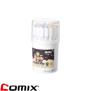 Comix MWMK0005-24 24 Colors Pen Marker 24 Colors ชุดปากกามาร์กเกอร์2หัว 24 สี มาร์กเกอร์ ปากกาสี สีวาดรูป อุปกรณ์วาดรูป