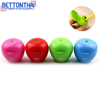 Deli 0566 Pencil Sharpener Apple กบเหลาดินสอแอปเปิ้ลน้อย คละสี 1 ชิ้น ที่เหลาดินสอ กบเหลาดินสอ school ก