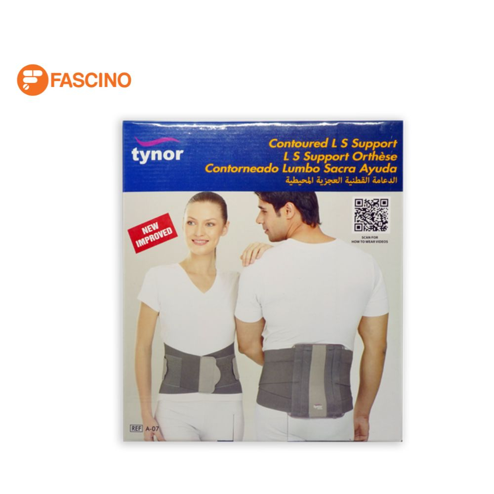 tynor-เข็มขัดพยุงหลัง-รุ่น-a07-contoured-l-s-support-บรรเทาอาการปวดหลังส่วนล่าง-กระดูกสันหลังระดับเอว