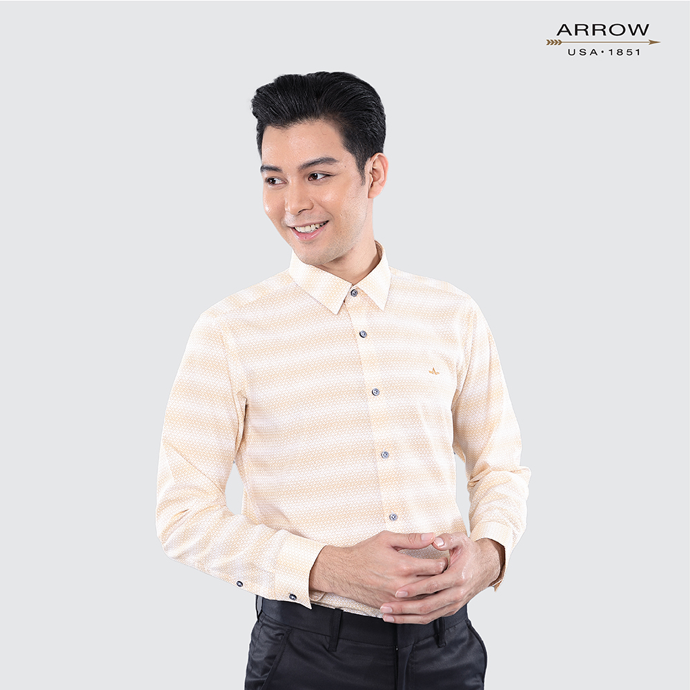 arrow-bamboo-shirt-เสื้อเชิ้ตทำงานแขนยาว-สัมผัสนุ่ม-สวมใส่สบาย-ทรง-slim-fit-มีให้เลือก2สี-รหัสmacs612