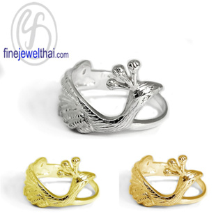 แหวนรูปนกยูง-แหวนเงินแท้-Peacock-Ring-Finejewelthai-R145900