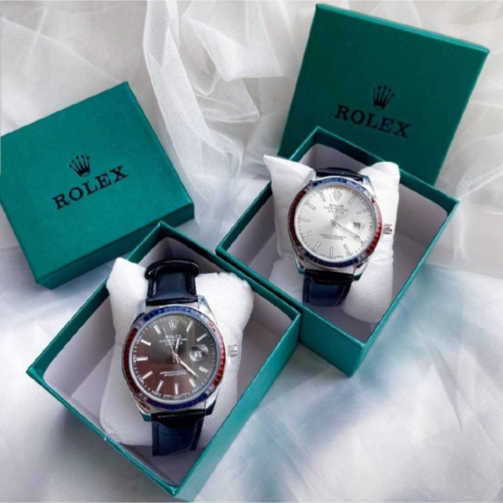 นาฬิกา-rolex-leater-strap-ขอบคริสตัลลล-นาฬิกา-นาฬิกาข้อมือ-นาฬิกาแฟชั่น-นาฬิกาผู้หญิง-นาฬิกาผู้ชาย