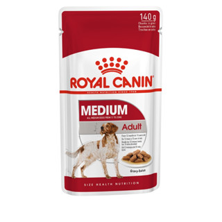 Royal Canin WET Medium Adult รอยัลคานิน อาหารเปียก สุนัขโตพันธุ์กลาง (140g)