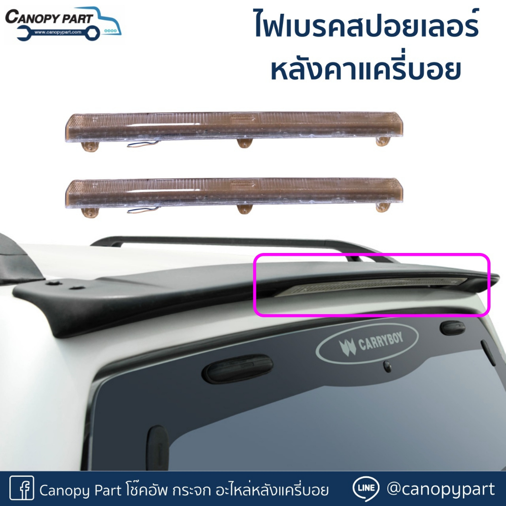 ไฟเบรคสปอยเลอร์หลังคาแครี่บอยยาว-24-นิ้ว-ราคาต่อดวง