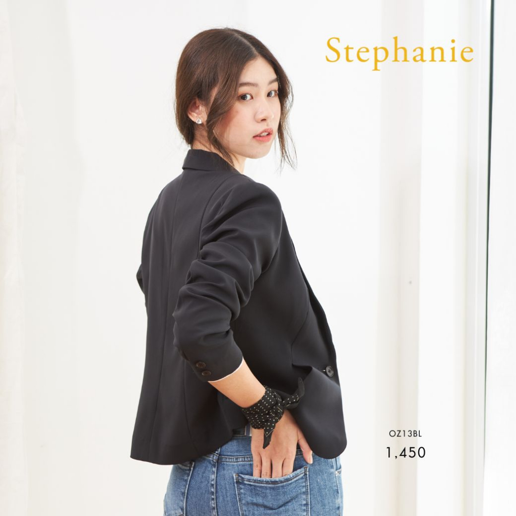 stephanie-เสื้อแจ็คเก๊ต-แขนยาว-สีดำ-oz13bl