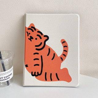 ⭐24 ชั่วโมงส่ง⭐น่ารัก tiger เคส for iPad 10.2 Gen8 9 2021 เคสไอแพด2020 Air4 10.9 11pro Case ไอแพด ใส่ปากกาได Air 1 2