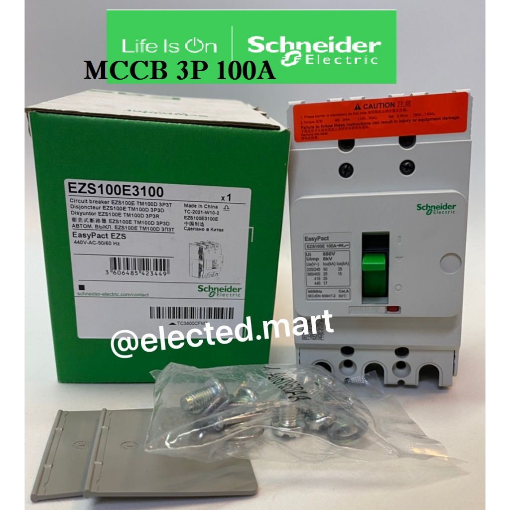 เมนเบรคเกอร์-mccb-3p-100a-schneider-ezs100e3100-ของแท้-100