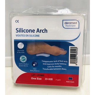 DERAMED SILICONE ARCH แผ่นซิลิโคนรองอุ้งเท้า เพื่อปรับสมดุลเท้าให้มีความสบายมากขึ้น