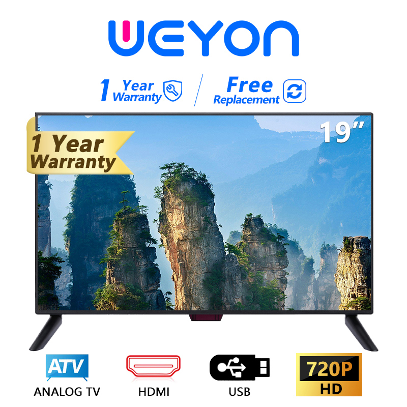 ภาพหน้าปกสินค้าทีวี 19 นิ้ว WEYON โทรทัศน์ Analog TV HD Ready LED USB VGA HDMI TV ราคาถูก คุณภาพสูง รุ่น GTSU19B รับประกันหนึ่งปี