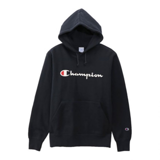 CHAMPION MEN - JP เสื้อฮู้ดผู้ชาย-ไซส์เอเชีย PULLOVER HOODIE SWEATSHIRT  C3-Q102-370 สีกรมท่า