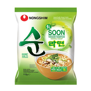 nongshim soon ramen มาม่าเกาหลี มาม่าเจ ราเมงผัก เจกินได้ นงชิม 100g 농심 순라면 for vegiterian