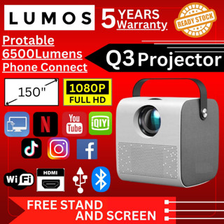 💯จัดส่งภายใน 24 ชั่วโมง💯1080P HD แอพในตัว Android Q3 Pro Projector XTON (รับประกัน 5 ปี) มินิโปรเจ็กเตอร์