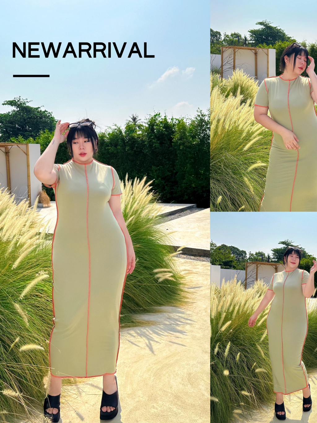 พร้อมส่ง-maxidress-เดรสยาวเข้ารูปสวยๆบิ๊กไซส์-d1291-d1292