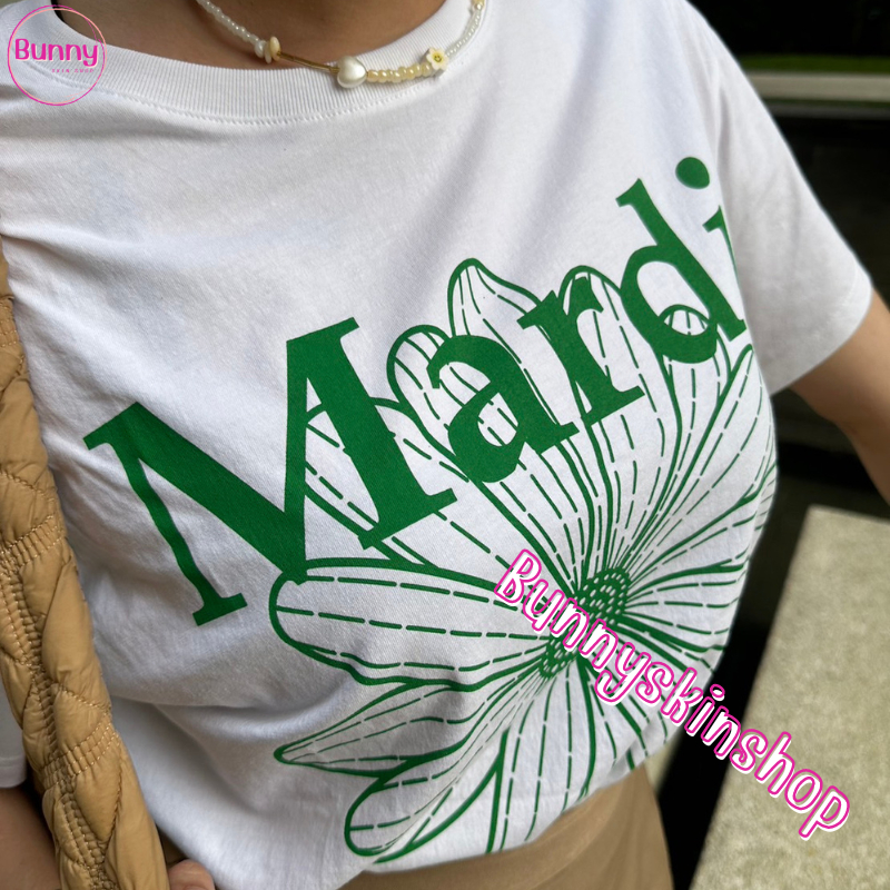 แท้-พร้อมส่ง-เสื้อ-mardi-mercredi-flowermardi-tshirt