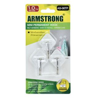 ARMSTRONG ตะขอแขวน (AS-06TP) รับน้ำหนักได้ 1กก.