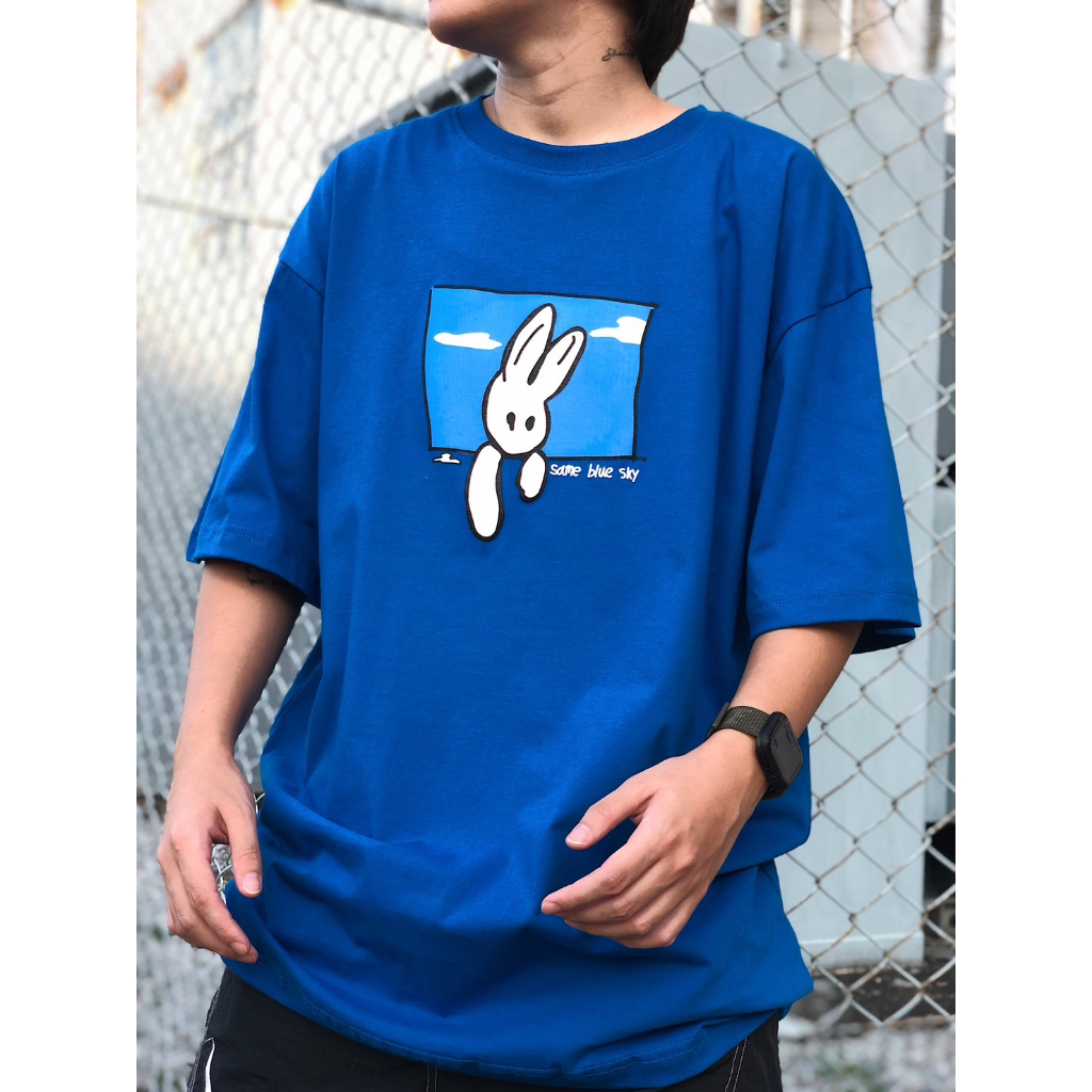 เสื้อยืด-oversize-ลาย-same-blue-sky