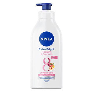 Nivea Extra Bright Radiant And Smooth Body Lotion 550 ML นีเวีย เอ็กซ์ตร้า ไบรท์ เรเดียนท์ แอนด์ สมูท บอดี้ โลชั่น 550 มล.