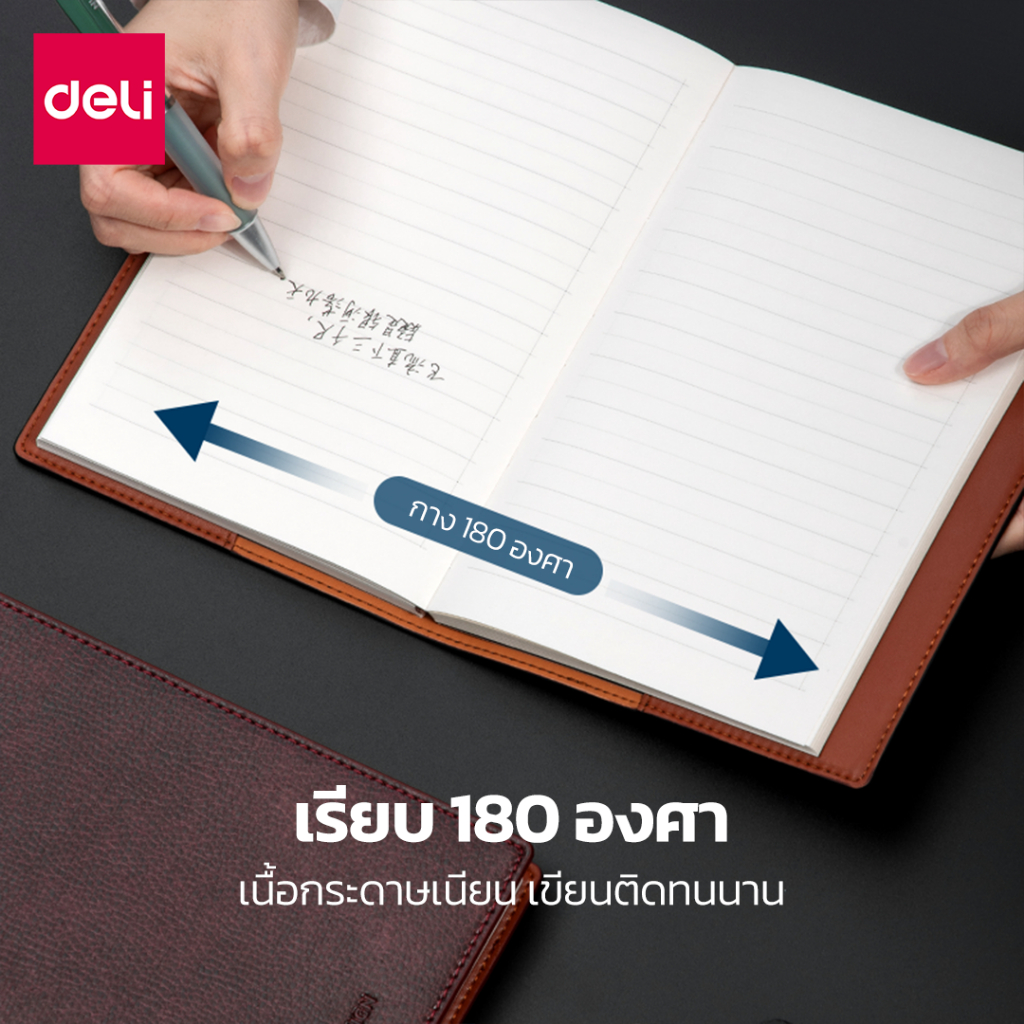 สมุุด-a5-สมุดพก-a5-notebook-ขนาด-a5-หนา120แผ่น-ปกหนัง-เรียบหรู-หมาะกับวัยทำงาน-กระดาษถนอมสายตา-มีเส้น-alizgirlmart