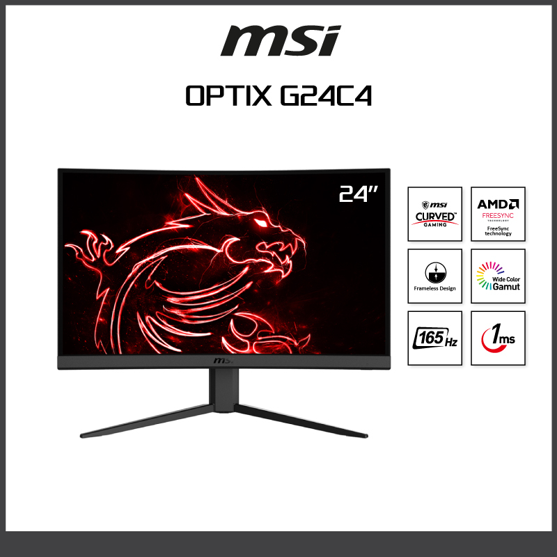 MONITOR (จอมอนิเตอร์) MSI OPTIX G24C4/23.6" VA FHD/144Hz /CURVED