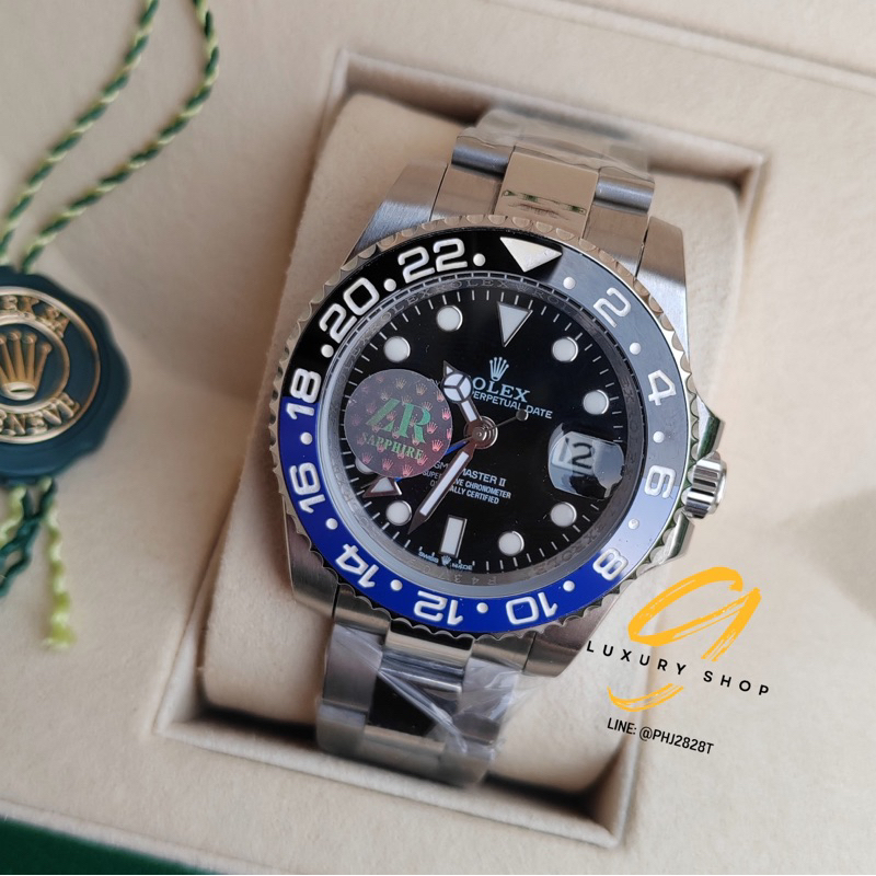 สวยมาก-นาฬิกาrolex-gmt-batman-40mm-ระบบautomatic-สินค้าตรงตามรูป