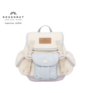 DOUGHNUT BAG : Lighthouse Fluffy Series : CREAM X BLUE LOTUS X POWDER PURPLE เป้ สะพายข้าง (รหัสสินค้า 09774)