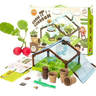 After kids DIY Plant Sowing ชุดทำสวนเด็ก ชุดปลูกพืชทำสวนเด็ก เรือนกระจกพืช ของเล่นเสริมพัฒนาการ