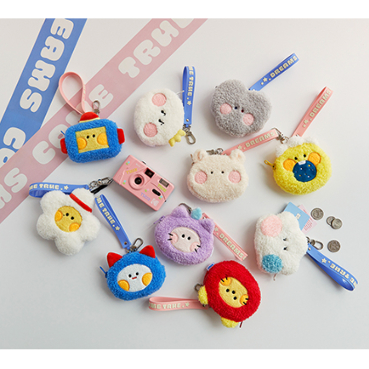 พร้อมส่ง TRUZ PLUSH FACIAL POUCH กระเป๋าเหรียญ พวงกุญแจกระเป๋า Shopee