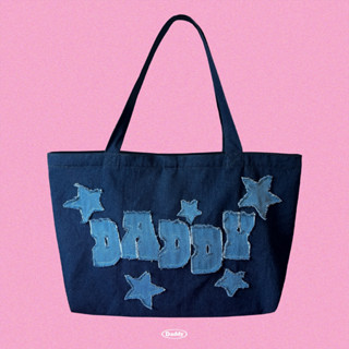 DADDY | Denim Tote กระเป๋ายีนส์ ปักกรุยดาว และ daddy