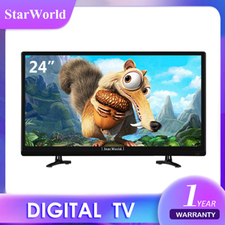 ภาพขนาดย่อของภาพหน้าปกสินค้าStarWorld LED TV 24 นิ้ว ทีวี24นิ้วดิจิตอล Full HD ทีวีจอแบน โทรทัศน์ดิจิตอล ใช้ไฟ12vได้ ใช้เป็นจอคอมได้ จากร้าน cl.office บน Shopee ภาพที่ 1