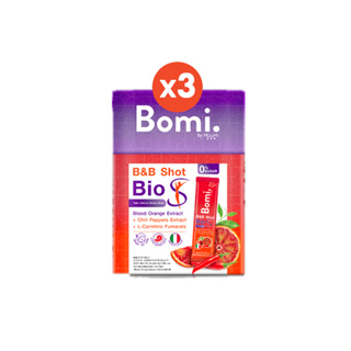 [แพ็ค 3] Bomi B&B Shot Bio S (14x3g) โบมิ บีแอนด์บี ช็อท ไบโอ เอส รสส้มจี๊ดจ๊าด ตัวช่วยมื้อหนัก กระชับสัดส่วน