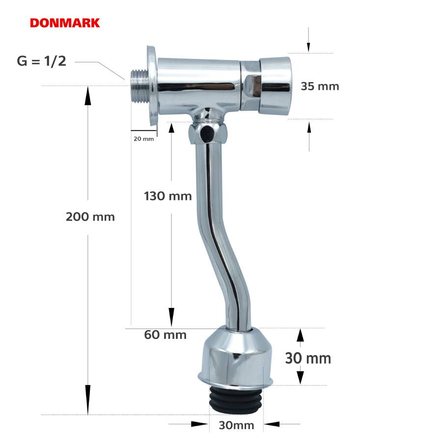 donmark-ฟลัชวาล์วโถปัสสาวะชาย-ก๊อกกดปัสสาวะชาย-แบบกด-รุ่น-do-11b