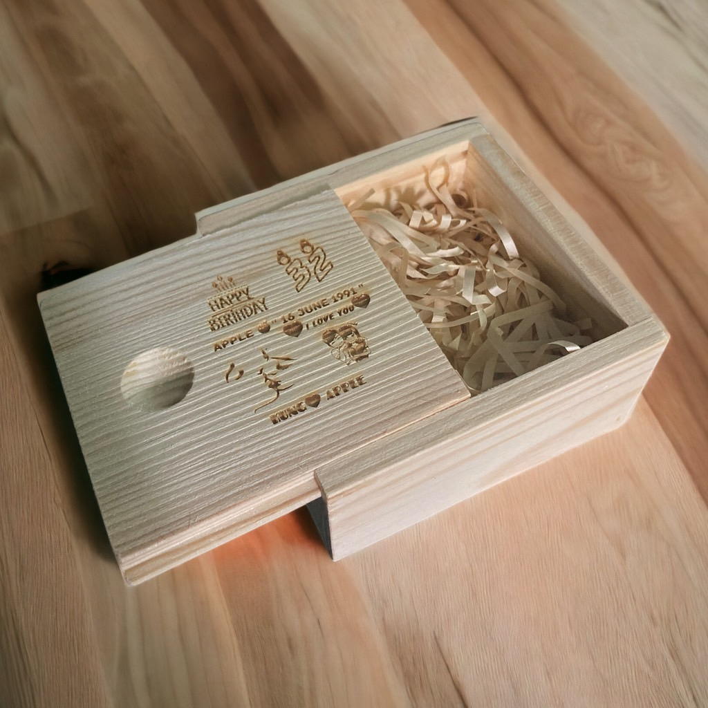 กล่องใส่ของผลิตจากไม้สน-เลเซอร์โลโก้ฟรี